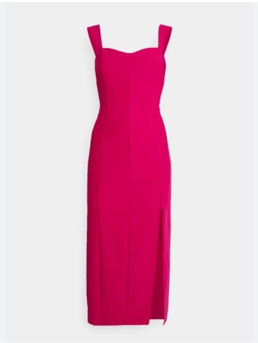 Abercrombie & Fitch Hot Pink Square-Neck Dress with slit